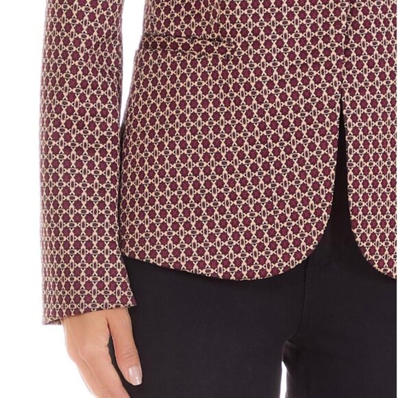 LIU JO Slim-fit jacquard Old Money Workwear Blazer - Picture 2 of 6